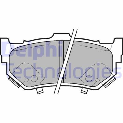 LP404 DELPHI Комплект тормозных колодок, дисковый тормоз