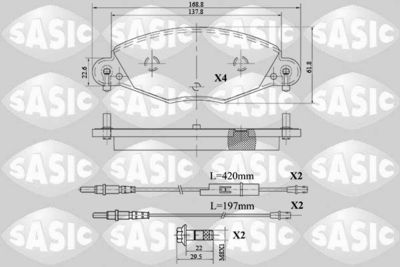 6210062 SASIC Комплект тормозных колодок, дисковый тормоз