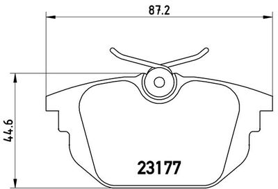 P23026 BREMBO Комплект тормозных колодок, дисковый тормоз