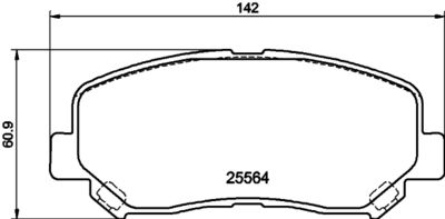 8DB355037081 HELLA PAGID Комплект тормозных колодок, дисковый тормоз