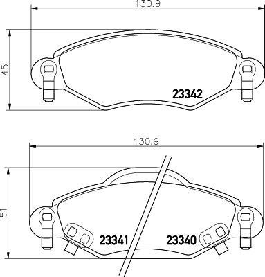 PCP1291 DON Комплект тормозных колодок, дисковый тормоз