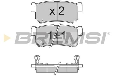 BP3203 BREMSI Комплект тормозных колодок, дисковый тормоз