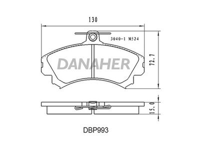 DBP993 DANAHER Комплект тормозных колодок, дисковый тормоз