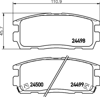 8DB355028561 HELLA PAGID Комплект тормозных колодок, дисковый тормоз