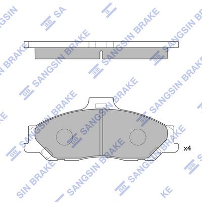 SP1628 Hi-Q Комплект тормозных колодок, дисковый тормоз