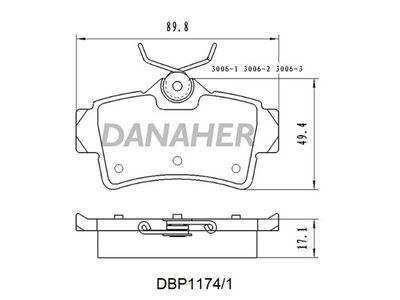 DBP11741 DANAHER Комплект тормозных колодок, дисковый тормоз