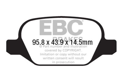 DPX2202 EBC Brakes Комплект тормозных колодок, дисковый тормоз