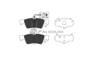P11059 ASHUKI by Palidium Комплект тормозных колодок, дисковый тормоз