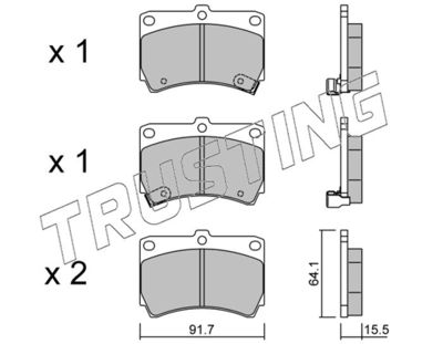 2030 TRUSTING Комплект тормозных колодок, дисковый тормоз