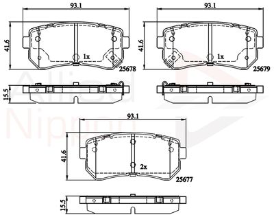 ADB32276 COMLINE Комплект тормозных колодок, дисковый тормоз