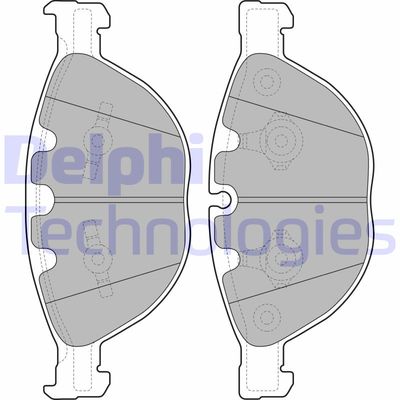 LP2041 DELPHI Комплект тормозных колодок, дисковый тормоз