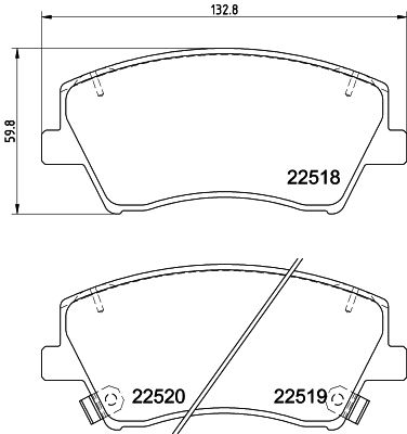 8DB355039041 HELLA PAGID Комплект тормозных колодок, дисковый тормоз