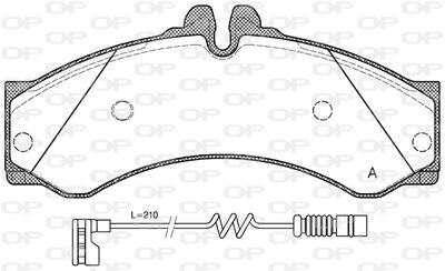 BPA061412 OPEN PARTS Комплект тормозных колодок, дисковый тормоз