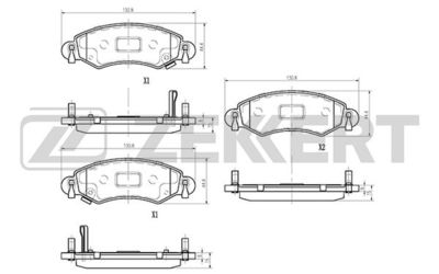 BS1239 ZEKKERT Комплект тормозных колодок, дисковый тормоз