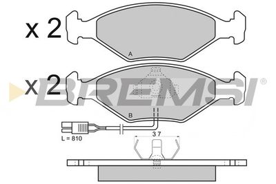 BP2343 BREMSI Комплект тормозных колодок, дисковый тормоз