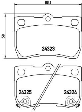 P83073 BREMBO Комплект тормозных колодок, дисковый тормоз