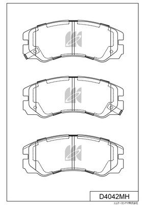 D4042MH MK Kashiyama Комплект тормозных колодок, дисковый тормоз