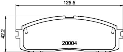 8DB355028941 HELLA Комплект тормозных колодок, дисковый тормоз