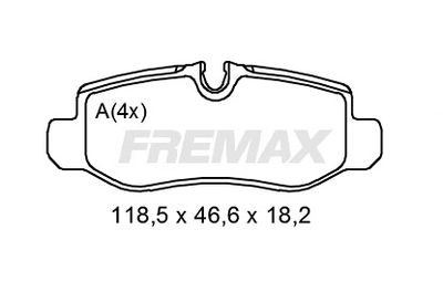 FBP2010 FREMAX Комплект тормозных колодок, дисковый тормоз