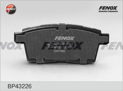 BP43226 FENOX Комплект тормозных колодок, дисковый тормоз