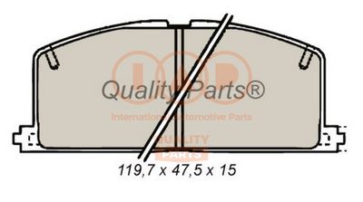 70417090 IAP QUALITY PARTS Комплект тормозных колодок, дисковый тормоз