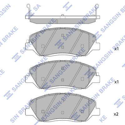 SP1733 Hi-Q Комплект тормозных колодок, дисковый тормоз