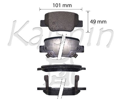 FK2320 KAISHIN Комплект тормозных колодок, дисковый тормоз