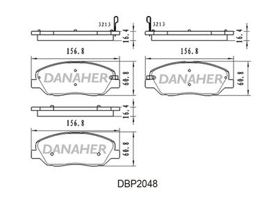 DBP2048 DANAHER Комплект тормозных колодок, дисковый тормоз