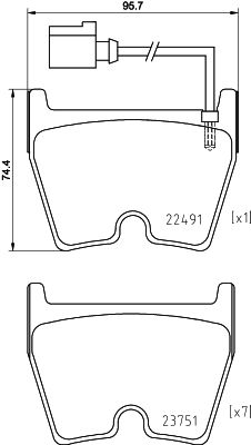 P85152 BREMBO Комплект тормозных колодок, дисковый тормоз