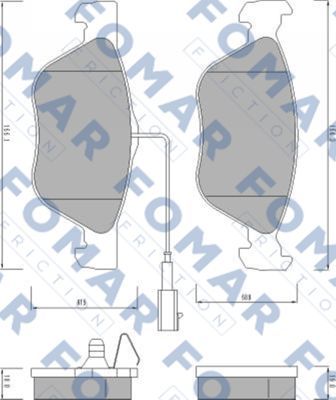 FO672881 FOMAR Friction Комплект тормозных колодок, дисковый тормоз