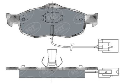 SP204PR SCT - MANNOL Комплект тормозных колодок, дисковый тормоз