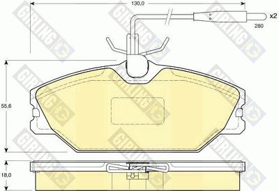 6110301 GIRLING Комплект тормозных колодок, дисковый тормоз