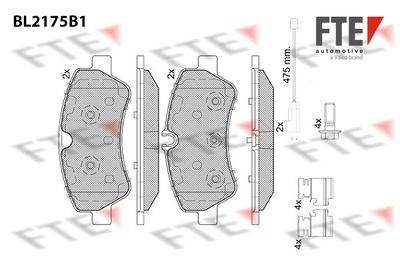 BL2175B1 FTE Комплект тормозных колодок, дисковый тормоз