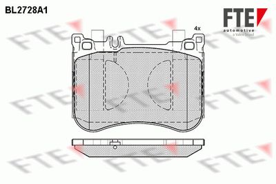 BL2728A1 FTE Комплект тормозных колодок, дисковый тормоз