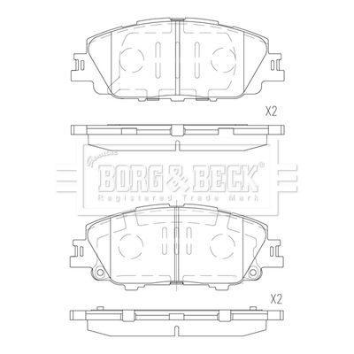 BBP2899 BORG & BECK Комплект тормозных колодок, дисковый тормоз