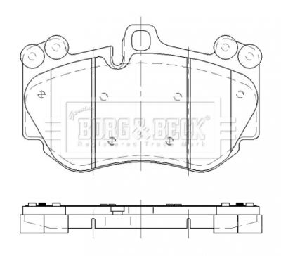 BBP2476 BORG & BECK Комплект тормозных колодок, дисковый тормоз