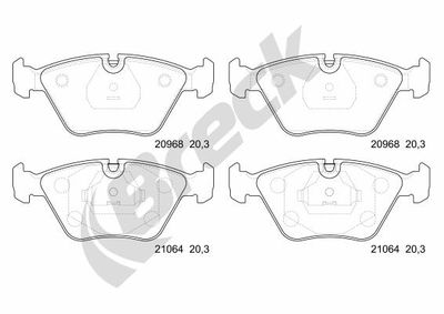 209681070100 BRECK Комплект тормозных колодок, дисковый тормоз