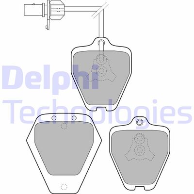 LP1760 DELPHI Комплект тормозных колодок, дисковый тормоз