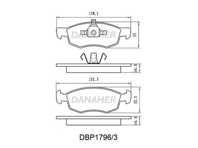 DBP17963 DANAHER Комплект тормозных колодок, дисковый тормоз