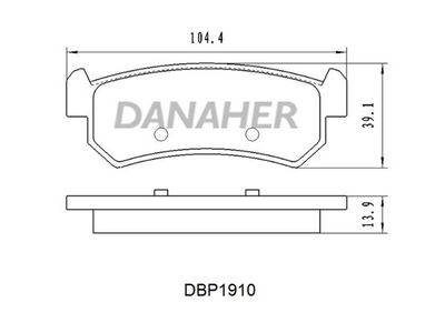 DBP1910 DANAHER Комплект тормозных колодок, дисковый тормоз