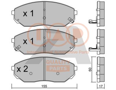 70421083P IAP QUALITY PARTS Комплект тормозных колодок, дисковый тормоз