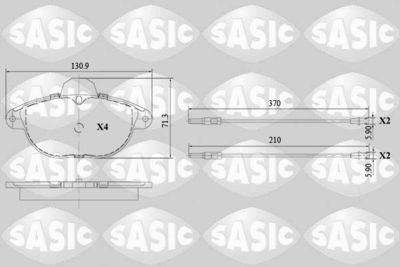 6210068 SASIC Комплект тормозных колодок, дисковый тормоз
