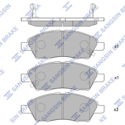 SP2084 Hi-Q Комплект тормозных колодок, дисковый тормоз