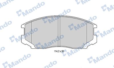 MBF015489 MANDO Комплект тормозных колодок, дисковый тормоз