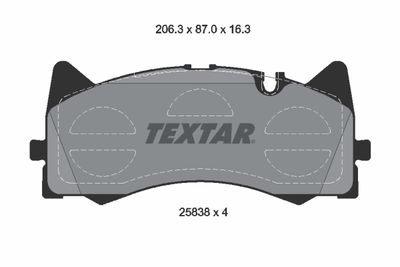 2583801 TEXTAR Комплект тормозных колодок, дисковый тормоз
