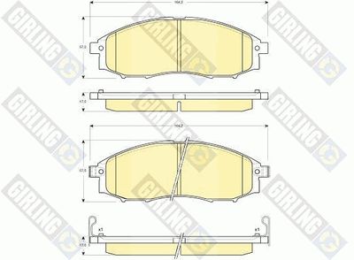 6133409 GIRLING Комплект тормозных колодок, дисковый тормоз