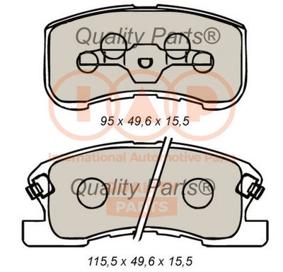 70403066 IAP QUALITY PARTS Комплект тормозных колодок, дисковый тормоз