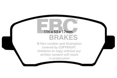 DP1903 EBC Brakes Комплект тормозных колодок, дисковый тормоз