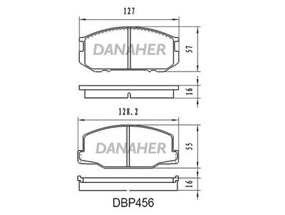 DBP456 DANAHER Комплект тормозных колодок, дисковый тормоз