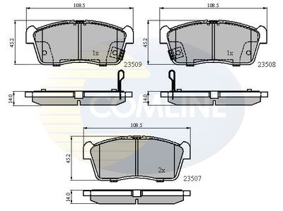 CBP31113 COMLINE Комплект тормозных колодок, дисковый тормоз